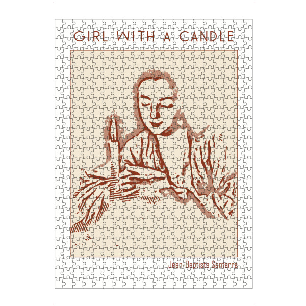 Puzzle Ravensburger "Mädchen mit einer Kerze" artboxONE - Abstrakt