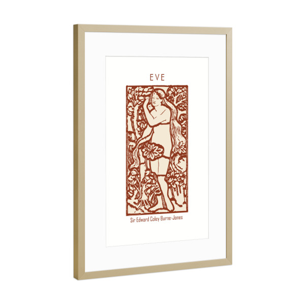 Poster mit Rahmen Gold "Eva – Sir Edward Burne-Jones" artboxONE - Abstrakt