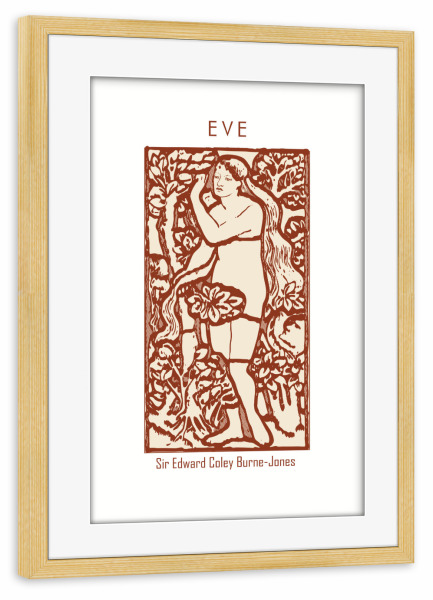 Poster mit Rahmen kiefer "Eva – Sir Edward Burne-Jones" artboxONE - Abstrakt