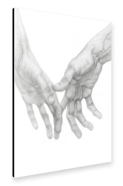 Alu-Dibond "Linienkunst Berühre mich" 30x20 cm artboxONE