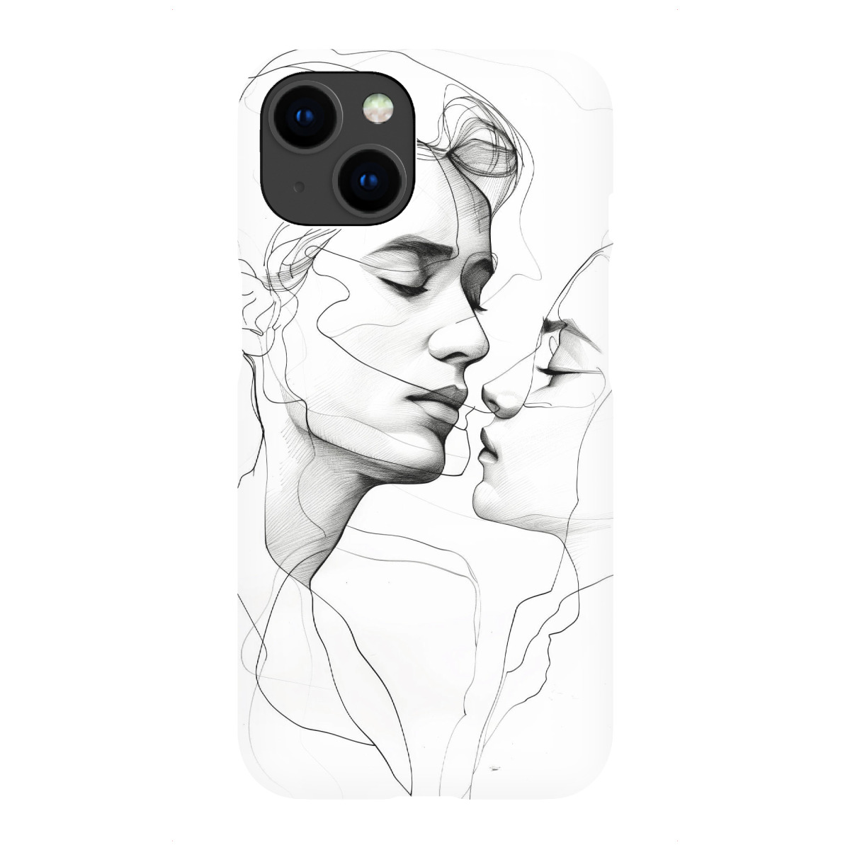 "Linienkunst Lovers A"für iPhone - Premium-Case Handyhülle artboxONE