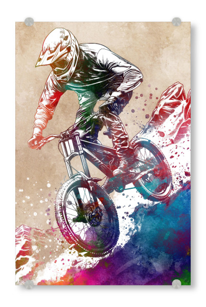 Acrylglasbild "BMX Biker Sport Art G" artboxONE - Sport,Sport / Motivation - Fahrrad,Radfahren,Fahrrad,Biker,Radfahrer,Grafik,Bmx