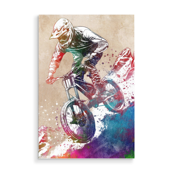 Holzbild "BMX Biker Sport Art G" artboxONE - Sport,Sport / Motivation - Fahrrad,Radfahren,Fahrrad,Biker,Radfahrer,Grafik,Bmx