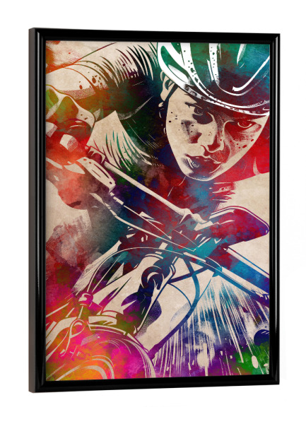 Poster mit schwarzem Rahmen "Radsportkunst Z" artboxONE - Sport,Sport / Motivation - Fahrrad,Radfahren,Fahrrad,Biker,Radfahrer,Grafik