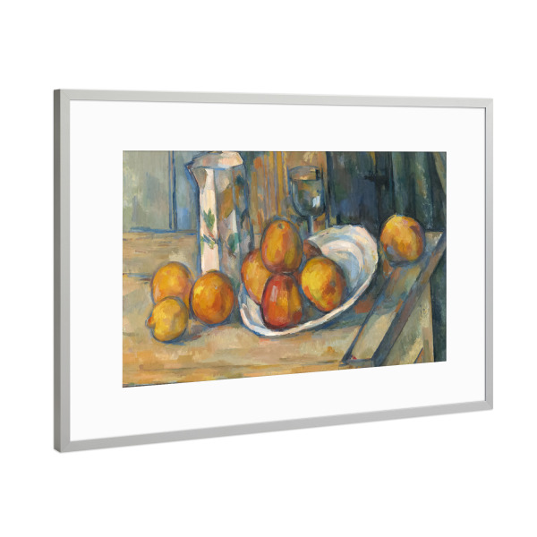 Poster mit Rahmen Silber "Stillleben mit Milchkännchen" artboxONE - Für Mama,Für Papa