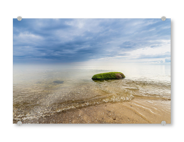 Acrylglasbild "Findling am Strand auf Usedom" artboxONE - Natur,Reise,Reise / Strand und Meer