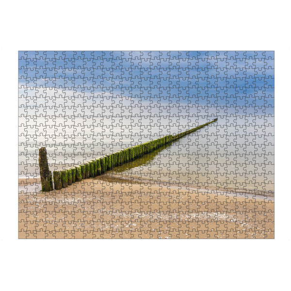 artboxONE Puzzle "Strand mit Buhne in Bansin" artboxONE - Natur,Reise,Reise / Strand und Meer