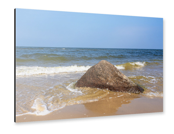 Alu-Dibond "Stein am Strand von Bansin" 30x20 cm artboxONE