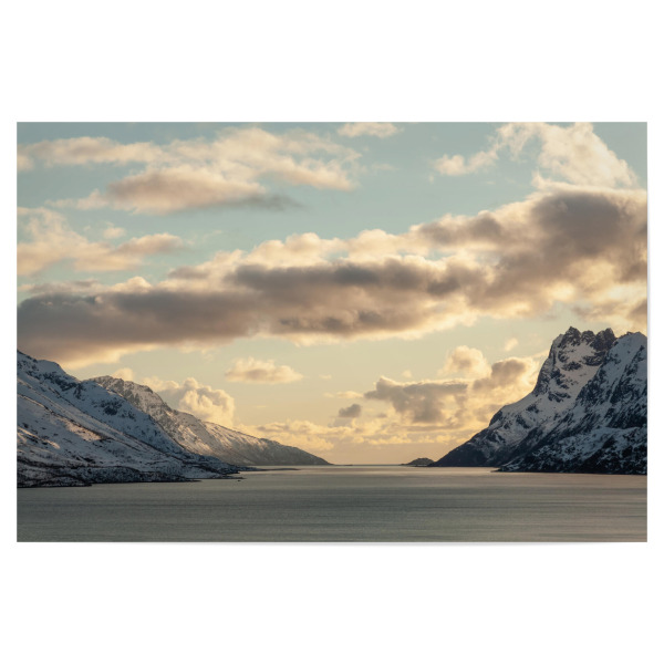 Poster 30x20 cm "Fjord im Abendlicht" artboxONE - Natur,Reise,Reise / Länder
