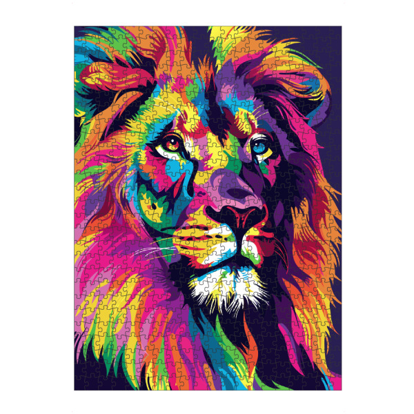 artboxONE Puzzle "Lion colorful pop art" artboxONE - Tiere - Pop art,Modern,Colorful,Animal,Modern art,Contemporary art,Lion,King of the jungle