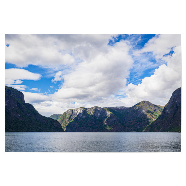 Poster 30x20 cm "Aurlandsfjord mit Berge" artboxONE - Natur,Reise,Reise / Strand und Meer,Reise / Länder