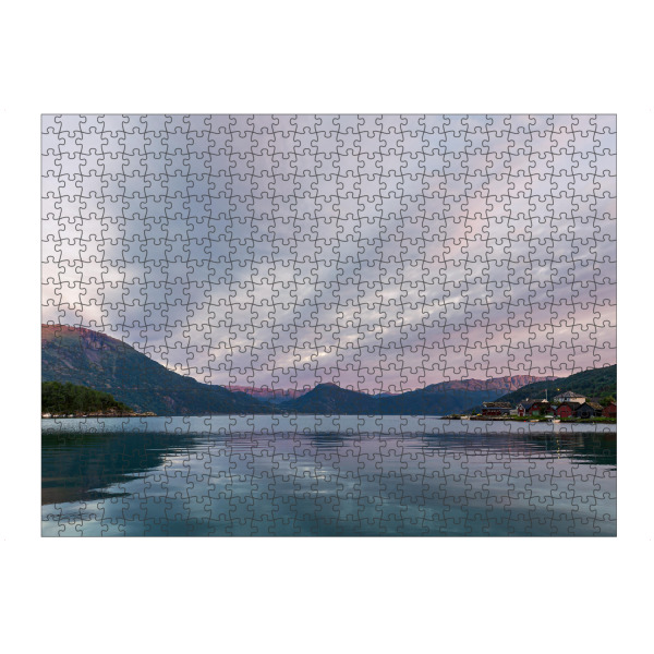 Puzzle Ravensburger "Åkrafjord am Abend" artboxONE - Natur,Reise,Reise / Strand und Meer,Reise / Länder