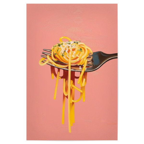 Poster "Spagetti Liebe" artboxONE - Essen & Trinken,Abstrakt,Reise / Strand und Meer