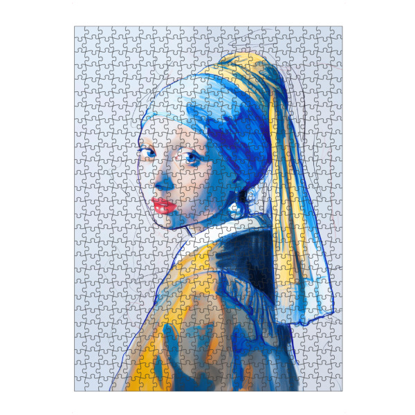 artboxONE Puzzle "Mädchen mit Perlenohrringen Kunst" artboxONE - Abstrakt,Menschen