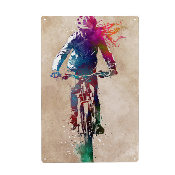 Metall Poster "Fahrradsport Sport I" artboxONE - Sport,Sport / Sommerspiele - Fahrrad,Radfahren,Fahrrad,Biker,Radfahrer,Grafik - Blechschild
