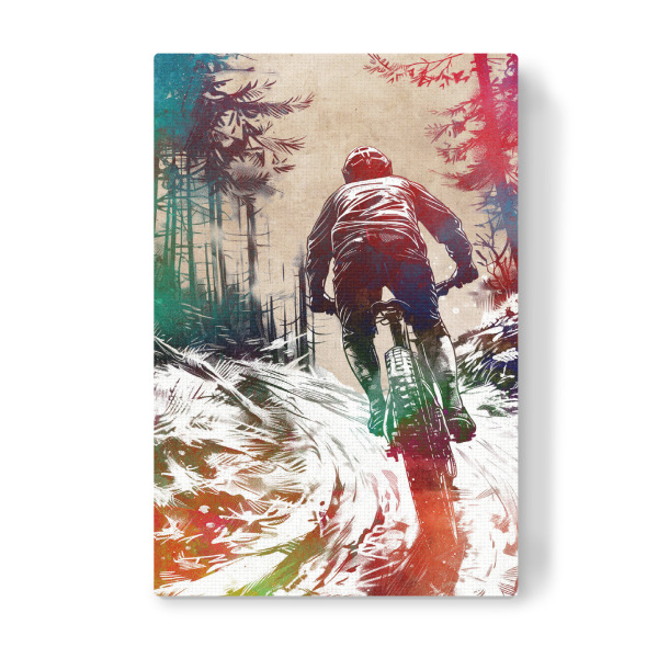 Leinwandbild "Mountainbiker-Sportkunst C" artboxONE - Sport,Sport / Sommerspiele - Fahrrad,Radfahren,Fahrrad,Biker,Radfahrer,Grafik