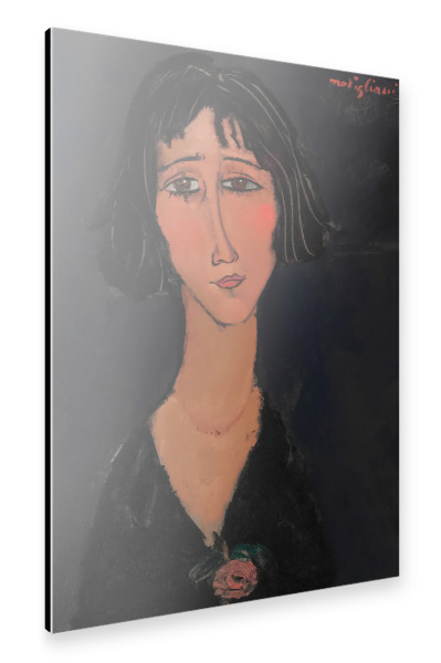 Alu-Dibond "Junge Frau mit Rose" 30x20 cm artboxONE