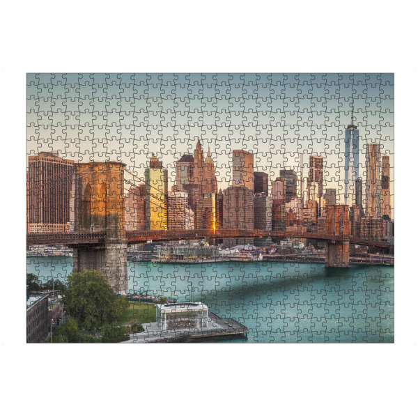 Puzzle Ravensburger "Lower Manhattan NYC" artboxONE - Städte / New York,Menschen - New york,New york,Brücke,Gebäude,Stadt - Bild new york