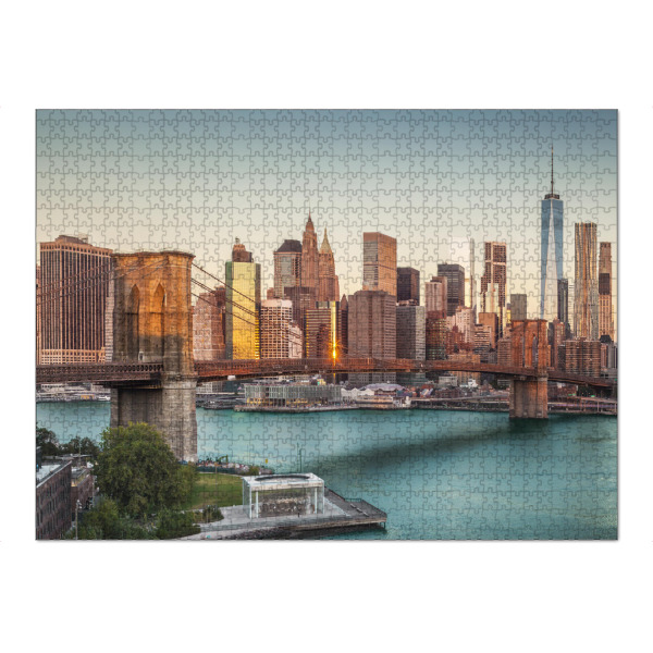 Puzzle Ravensburger "Lower Manhattan NYC" artboxONE - Städte / New York,Menschen - New york,New york,Brücke,Gebäude,Stadt - Bild new york
