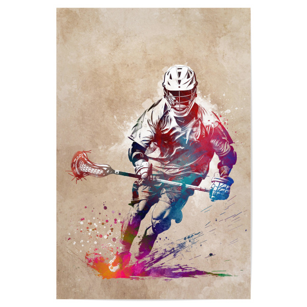 Poster "Lacrosse-Sportkunst F" artboxONE - Sport,Sport / Sommerspiele - Lacrosse,Lacrosse-spieler,Spieler,Sport,Sport,Grafik