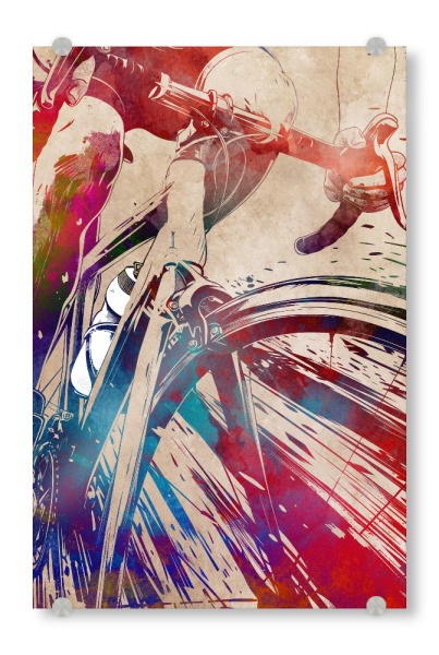 Acrylglasbild "Fahrradsport Sport L" artboxONE - Sport,Sport / Sommerspiele - Fahrrad,Radfahren,Fahrrad,Biker,Radfahrer,Grafik