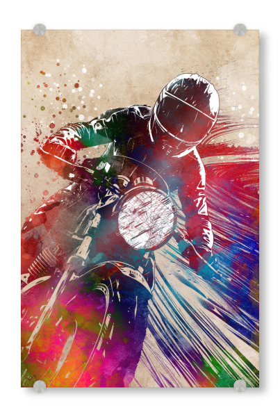 Acrylglasbild "Motorsport Kunst K" artboxONE - Sport / Motorsport,Sport - Motor,Motoren,Sport,Motorsport,Motorrad