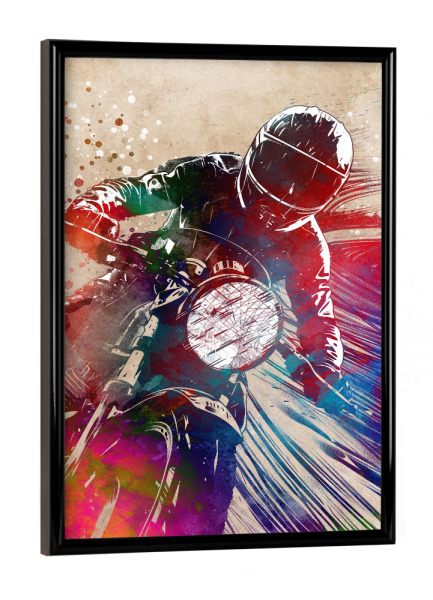 Poster mit schwarzem Rahmen "Motorsport Kunst K" artboxONE - Sport / Motorsport,Sport - Motor,Motoren,Sport,Motorsport,Motorrad