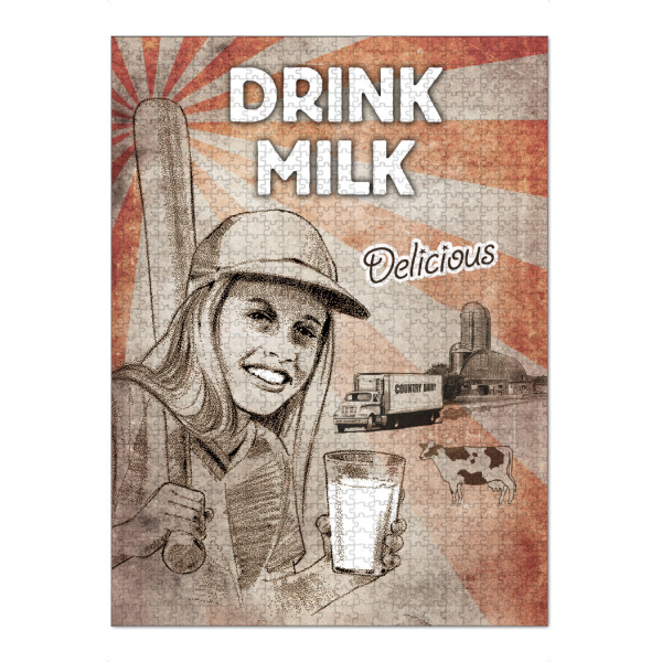 Puzzle Ravensburger "Milch Retro" artboxONE - Essen & Trinken,Für Mama