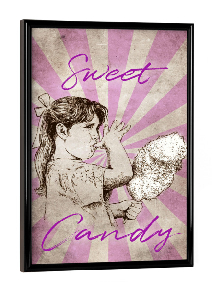 Poster mit schwarzem Rahmen "Candy Retro" artboxONE - Für Kinder,Essen & Trinken,Für Mama