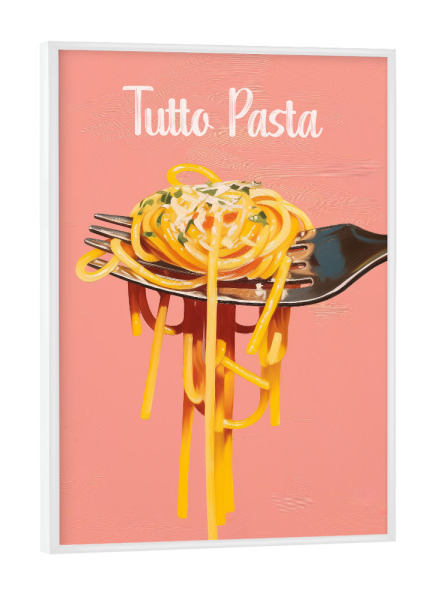 Poster mit weißem Rahmen "Tutto Pasta" artboxONE - Typografie,Essen & Trinken