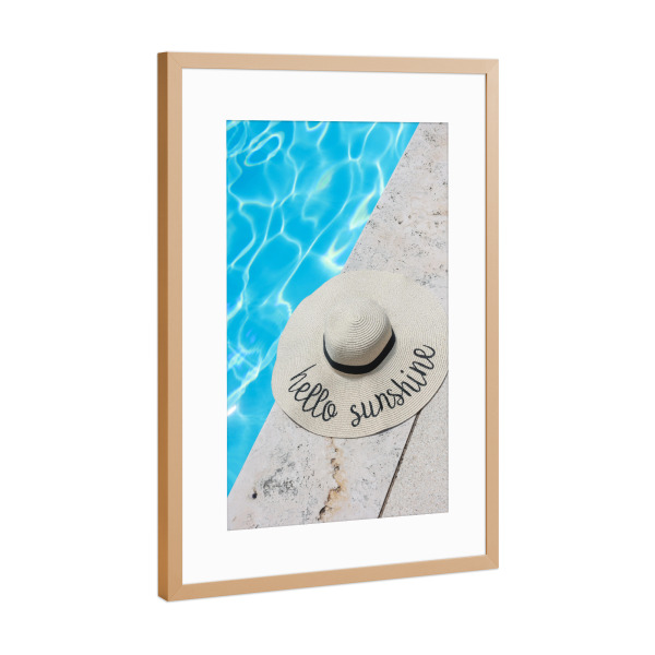 Poster mit Rahmen Kupfer "Hello Sunshine Pool Art" artboxONE - Reise,Reise / Strand und Meer,Marmor