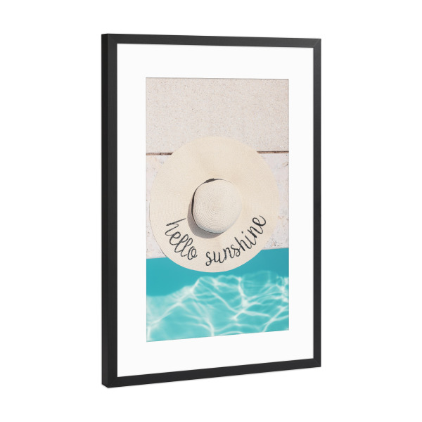 Poster mit Rahmen Schwarz (Metallic) "Sunshine Pool Art" artboxONE - Reise,Reise / Strand und Meer,Marmor