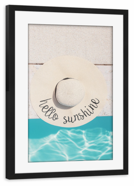 Poster mit Rahmen schwarz "Sunshine Pool Art" artboxONE - Reise,Reise / Strand und Meer,Marmor