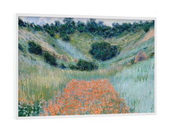 Poster mit weißem Rahmen "Claude-Monet Mohnfeld bei Giverny" artboxONE - Natur,Floral,Abstrakt