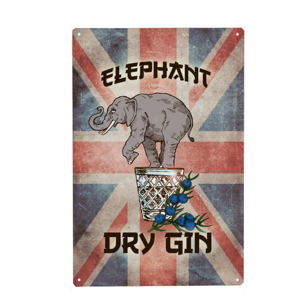 Holzbild "Gin Vintage" artboxONE - Für Papa,Männer,Essen & Trinken / Alkohol