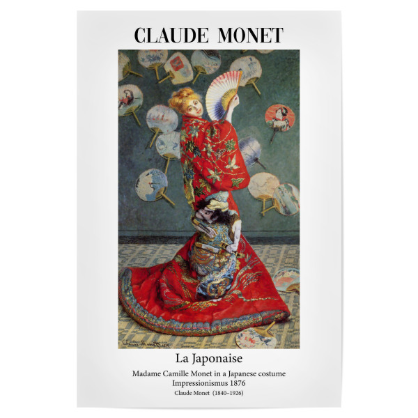 Poster "Madame Monet im Kimono" artboxONE - Typografie,Abstrakt,Menschen