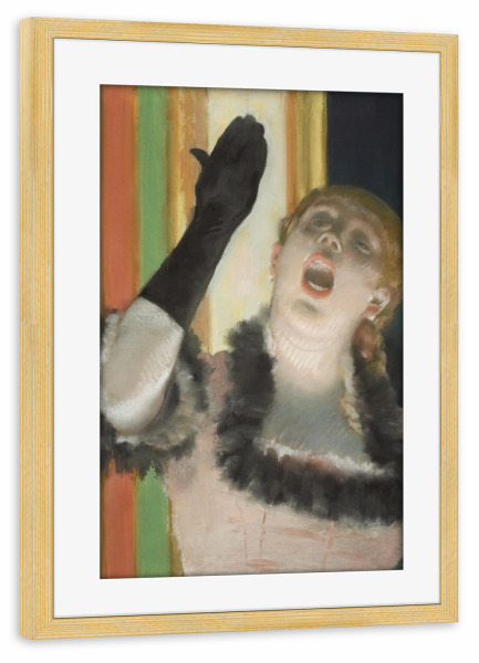 Poster mit Rahmen kiefer "Café-Sänger" artboxONE - Menschen,Liebe,Für Mama,Für Papa