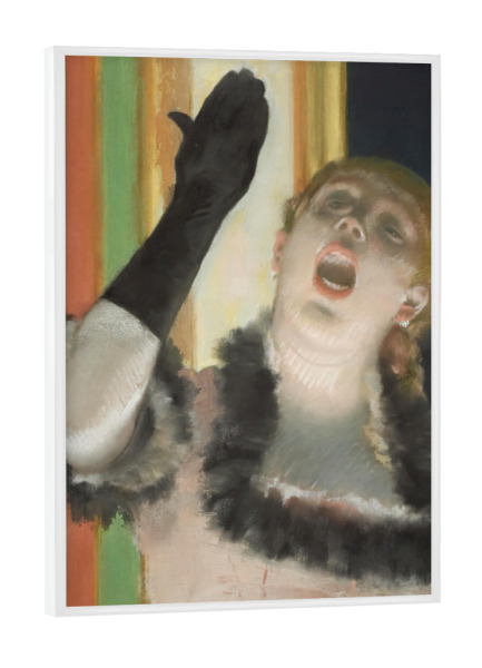 Poster mit weißem Rahmen "Café-Sänger" artboxONE - Menschen,Liebe,Für Mama,Für Papa