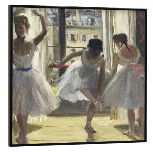 Poster mit schwarzem Rahmen 30x30 cm "Drei Tänzer in einem Übungssaal" artboxONE - Menschen,Musik,Sport,Für Mama,Für Papa