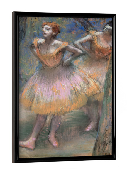 Poster mit schwarzem Rahmen "Zwei Tänzer in Rosa" artboxONE - Menschen,Musik,Sport,Für Mama,Für Papa