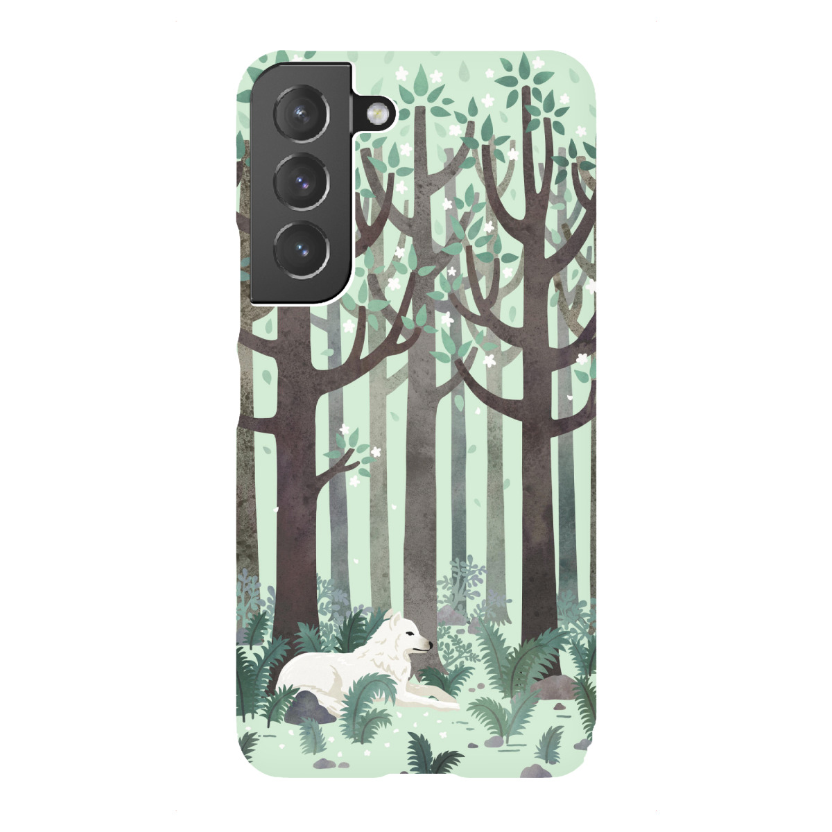 Samsung Galaxy "Weißer Wolf im Wald" Premium-Case Handyhülle artboxONE