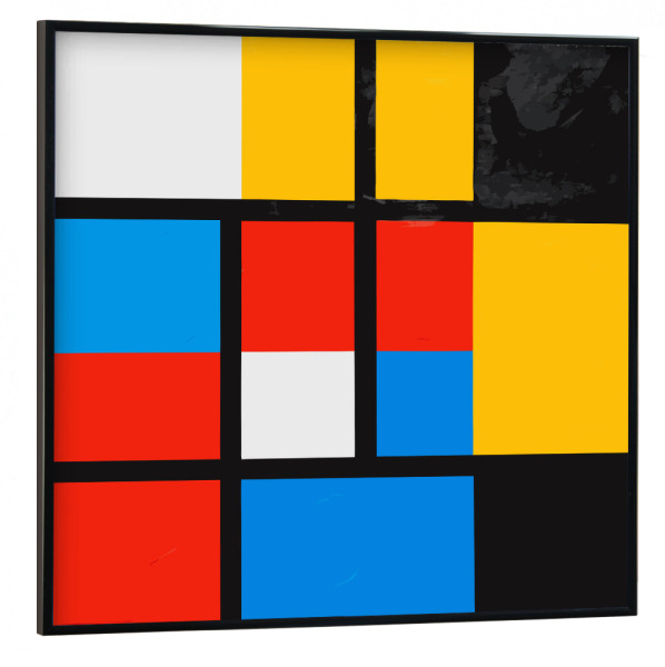 Poster mit schwarzem Rahmen 30x30 cm "Abstract art geometric square" artboxONE - Abstrakt