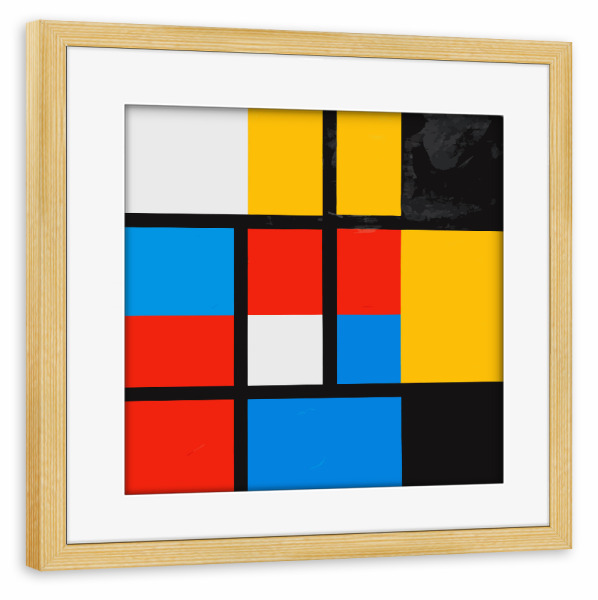 Poster mit Rahmen kiefer "Abstract art geometric square" artboxONE - Abstrakt