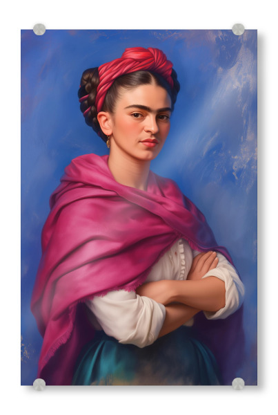 Acrylglasbild "Frida Mexican Art" artboxONE - Floral,Menschen,Fashion