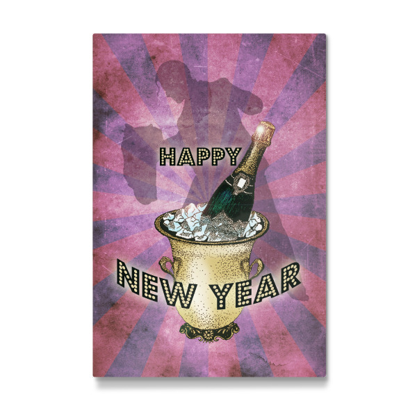 Galerie-Print "Happy New Year retro" 75x50 cm artboxONE