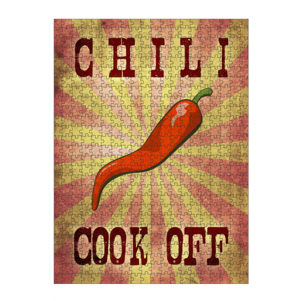 artboxONE Puzzle "Chili Cook-off vintage" artboxONE - Essen & Trinken,Für Mama,Für Papa,Männer,Essen & Trinken / Obst & Gemüse
