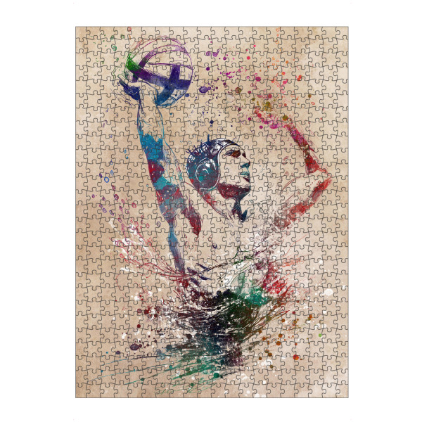 Puzzle Ravensburger "Wasserball-Sportkunst F" artboxONE - Sport,Sport / Motivation - Wasserball,Wasserball,Sport,Sport,Schwimmer,Ball