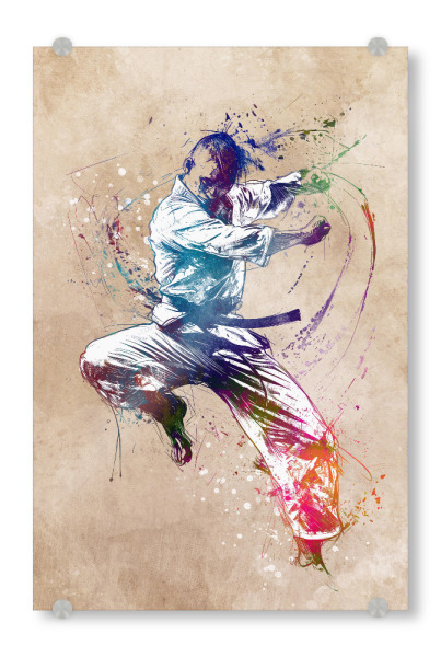 Acrylglasbild "Taekwondo-Sportkunst A" artboxONE - Sport,Sport / Motivation - Taekwondo,Sport,Sport,Kampf,Kämpfer,Judo,Karate,Olympische spiele
