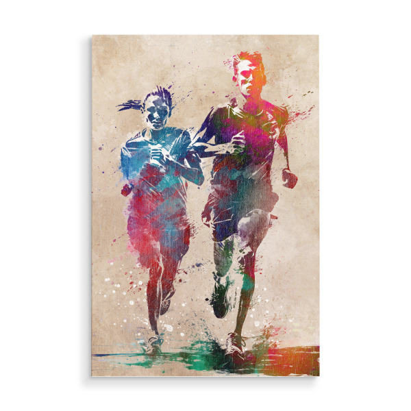 Holzbild "Laufsportkunst G" artboxONE - Sport,Sport / Motivation - Läufer,Läufer,Laufen,Olympische spiele,Sport,Sport