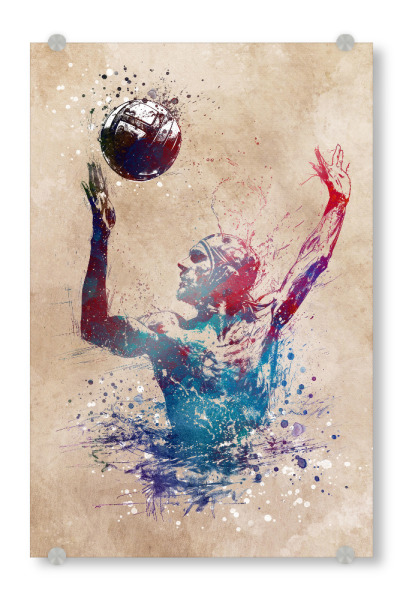 Acrylglasbild "Wasserball-Sportkunst E" artboxONE - Sport,Sport / Sommerspiele - Wasserball,Wasserball,Ball,Sport,Olympische spiele
